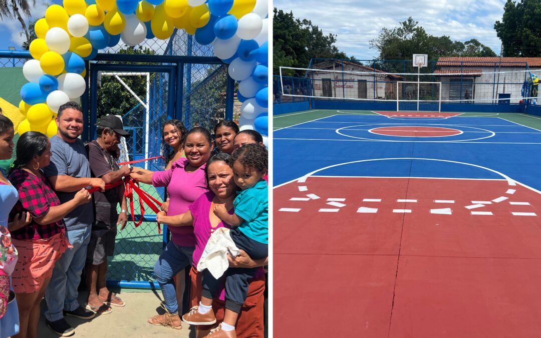 Prefeitura de Presidente Vargas inaugura quadra poliesportiva no povoado Morada Nova