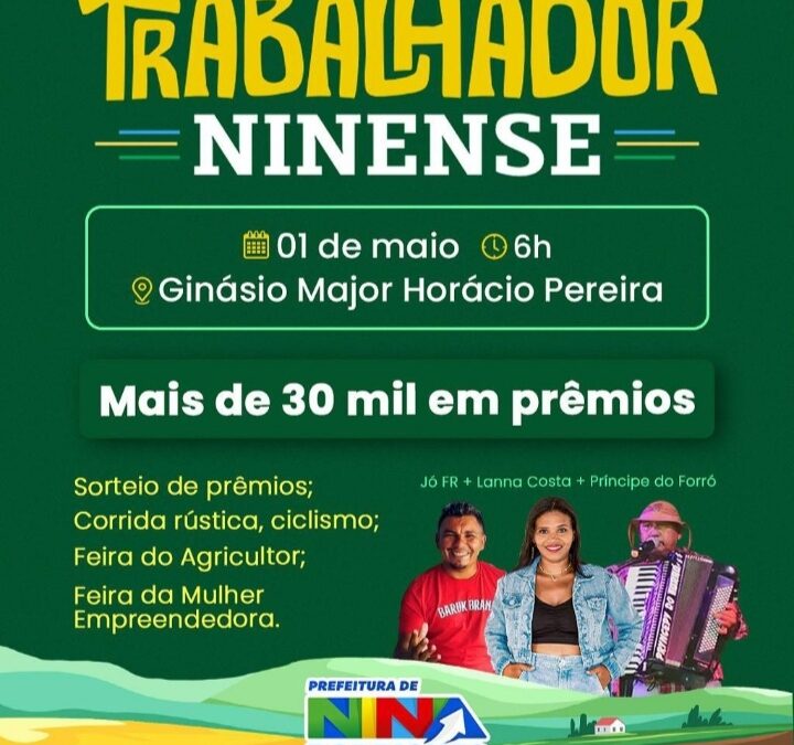 Prefeito Jones Braga anuncia mega festa do trabalhador em Nina Rodrigues