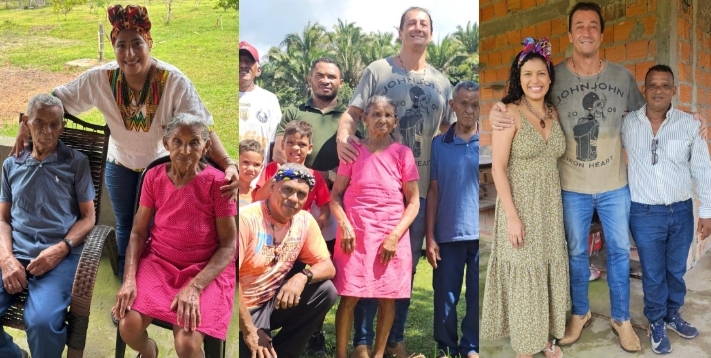 Vereadora professora Cláudia recebe a visita ilustre do seu amigo, ator global Roberto Rowntree em seu sítio na zona rural de Presidente Vargas
