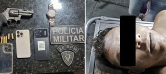 Assaltante morre durante confronto com a polícia militar em Presidente Vargas