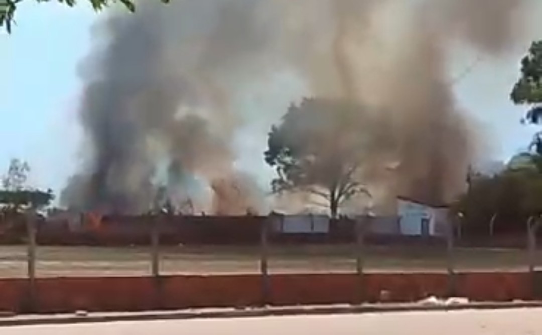 Incêndio atinge área de vegetação na Praia dos Amores, em Nina Rodrigues