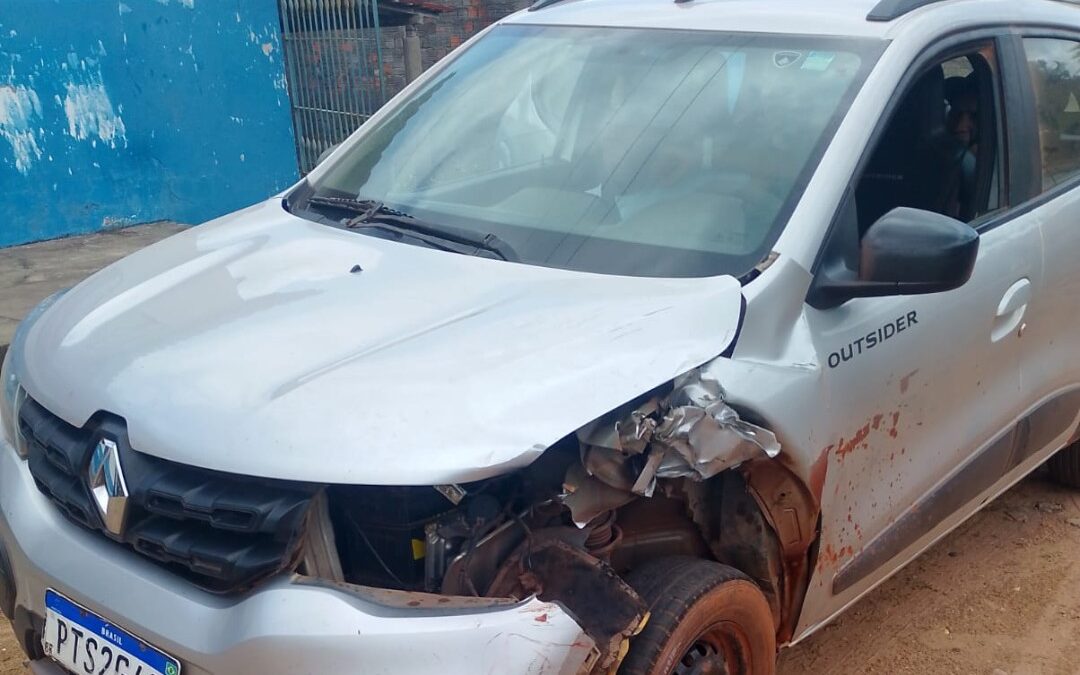 Acidente entre moto e carro deixa motociclista ferido na zona rural de Presidente Vargas