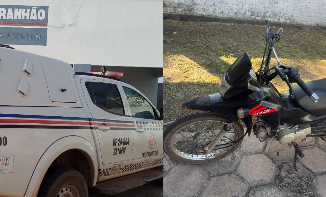 Polícia Militar recupera moto tomada de assalto na zona rural de Vargem Grande