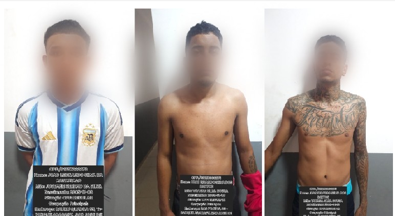 Trio que saiu de São Luís para praticar falso assalto contra caminhão da empresa Biriba é preso pela PM, em Vargem Grande