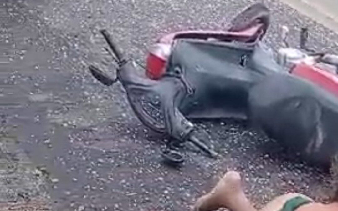 Homem fica ferido após sofrer grave acidente de moto na MA-020, entre Presidente Vargas e povoado Leite