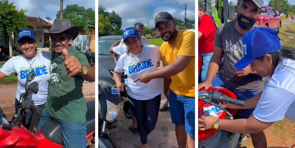 Vereadora Professora Cláudia Aguiar lidera adesivaço em apoio a Eduardo Braide em Presidente Vargas